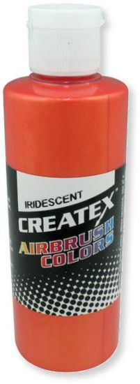 Createx 5502-02 Airbrush Paint 2oz Iridescent Scarlet, Made with light fast pigments and durable resins; Works on fabric, wood, leather, canvas, plastics, aluminum, metals, ceramics, poster board, brick, plaster, latex, glass, and more; Colors are water based; Non toxic; UPC  717893255027 (CREATEXALVIN CREATEX-ALVIN CREATEX5502-02 ALVIN5502-02 ALVINAIRBRUSHPAINT ALVIN-AIRBRUSHPAINT)