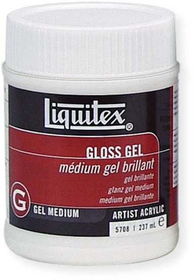 Liquitex 5708 Gloss Gel Medium 8oz; Dries to a gloss finish; Ideal medium to mix with heavy body acrylic color to extend paint, increase the brilliance and transparency of color, without changing the thickness of the paint or mix to obtain paint similar in color depth to oil paint; UPC: 094376924183 (ALVIN5708 ALVIN-5708 LIQUITEX5708 LIQUITEX-5708 ALVIN-GEL 5708-GEL)