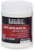Liquitex 5808 Matte Super Heavy Gel Medium 8oz; Extremely thick, extra heavy bodied, very dense, with high surface drag for a stiff oil-like feel; Dries to a translucent matte finish depending on thickness of the application; Very little shrinkage during drying time; Excellent adhesion for collage and mixed media; UPC: 094376945799 (ALVIN5808 ALVIN-5808 LIQUITEX5808 LIQUITEX-5808 ALVIN-GEL 5808-GEL) 