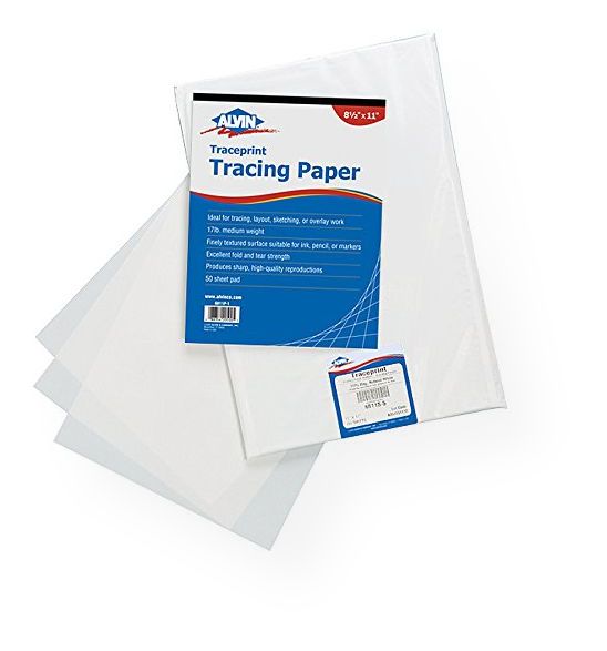 Alvin 6811-S-5 Traceprint Tracing Paper 100 Sheet Pad 11