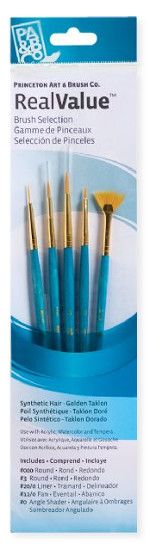 Princeton 9170 Watercolor, Acrylic and Tempera Golden Taklon Brush Set; These brush sets offer outstanding value and the broadest range available for both professional and novice artists; Choose from an assortment of short handle and long handle sets with various brush shapes for every painting need; UPC: 757063918796 (ALVINPRINCETON ALVIN-PRINCETON ALVIN9170 ALVIN-9170 ALVINBRUSHSET ALVIN-BRUSHSET)