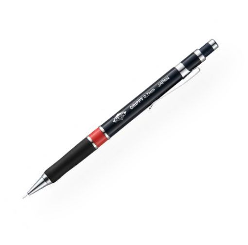 Alvin AGP7 Grippy Mechanical Pencil .7mm; Ideal for beginning or professional draftsmen or engineers; Premium construction features rubber finger grips for comfort and control, an oversized eraser in the cap, and a spring-loaded mechanism that advances lead .125