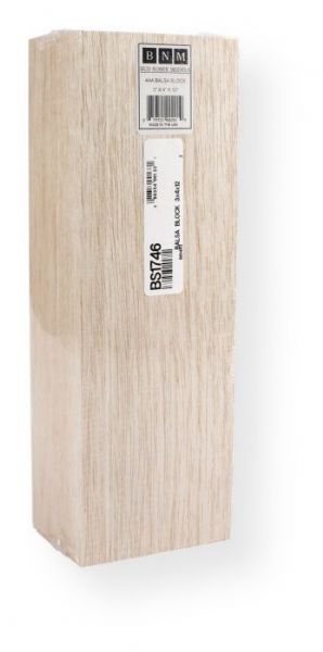 Alvin BS1746 Balsa Wood Block 3 x 4; Selected Triple A Grade balsa wood blocks, sheets, and strips cut to very close tolerances; Sizes listed are for 0.75