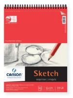 Canson C100511030 11" x 14" Wire Bound Sketch Pad; Suitable for pencil and pen. Smooth surface, erases cleanly; Micro-perforated for true size sheets; 50 lb./74g;  Acid-free; 50 sheets; 11" x 14"; EAN 3148955728598 (CANSONC100511030 CANSON-C100511030 CANSONC100511030ALVIN CANSONC100511030-ALVIN C100511030-ALVIN C100511030ALVIN) 