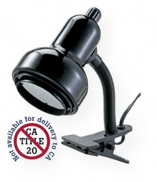 Alvin CLC400-B Clip Light Black; Versatile gooseneck clip light can be used anywhere additional light is needed; The metal shade concentrates illumination then diffuses it with a 4.5
