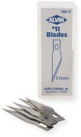 Alvin CRB-11 No. 11 Art Blades 5-Pack; High quality carbon steel with super sharp, long lasting point for precision cutting; Fits all standard art and hobby knives; Contains 5 blades, blister carded; UPC: 088354933885 (ALVINCRB-11 ALVIN-CRB-11 ALVINCUTTING ALVIN-CUTTING CRB-11ART  ALVINCRB-11ART) 