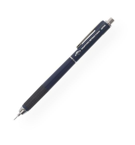 Alvin DR05 Draf-Tec Retrac Mechanical Pencil .5mm; High-quality mechanical pencils that feature a unique retractable point system; Other features include push button lead advance, plastic barrel with rubberized non-slip finger grip, and a 4 mm long stainless steel lead sleeve that supports the lead and provides drawing accuracy even with thick straightedges; Built-in eraser under cap; Supplied with HB Degree lead; UPC 088354267454 (ALVINDR05 ALVIN-DR05 DRAF-TEC-RETRAC-DR05 DRAFTING ENGINEERING)