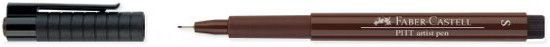 Faber-Castell FC167175 Artist Pen Sepia Superfine; Suitable for sketches, studies, and ink drawings, the PITT artist pen has a long life and is easy to use;  The drawing ink is extremely fade resistant and waterproof; UPC: 400540167175 (FABER-CASTELLFC167175 FABER-CASTELL-FC167175 ALVINFABERCASTELL ALVIN-FABER-CASTELL ALVIN-PEN ALVINPEN)