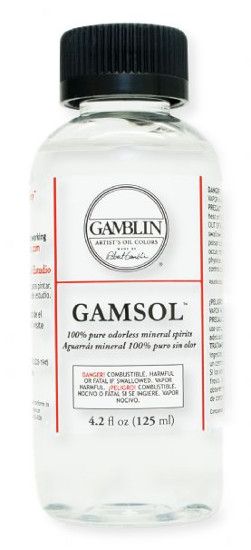 Gamblin G00094 Gamsol Oil 4oz; Excellent solvents for thinning mediums and for general painting, including brush and studio clean up; Safer for painters, paintings, and the environment than turpentine and harsh mineral spirits; UPC: 729911000946 (GAMBLING00094 GAMBLIN-G00094 ALVING00094 ALVIN-G00094 ALVINSOLVENT ALVIN-SOLVENT)