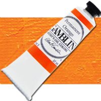 Gamblin G1505 Artists' Grade, Oil Color 37ml Permanent Orange; Alkyd oil colors with luscious working properties; No adulterants are used so each color retains the unique characteristics of the pigments, including tinting strength, transparency, and texture; FastMatte colors give painters a palette of oil colors that dry to a beautiful matte surface in 18 hours; UPC 729911115053 (GAMBLIN G1505 PAINT ALVIN OIL PERMANENT ORANGE) 