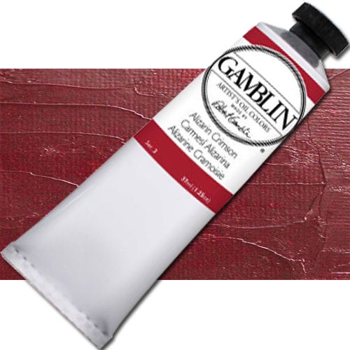 Gamblin G6020 Grade Oil Color, 150ml Jumbo Tube, Alizarin Crimson; Gamblin Artist's Oil Colors are crafted by hand with the well-being of artists, their work, and the environment in mind; The range of colors includes both historically accurate paints and modern, synthetically derived hues; For everything from traditional realism to contemporary abstraction, you'll find your ideal colors within the Gamblin line; UPC 729911160206 (GAMBLIN ALVIN G6020 PAINT OIL ALIZARIN CRIMSON)