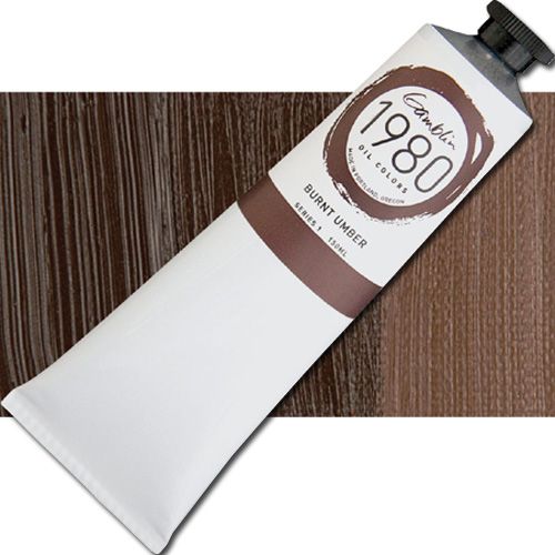 Gamblin G6080 Grade Oil Color, 150ml Jumbo Tube, Burnt Umber; Gamblin Artist's Oil Colors are crafted by hand with the well-being of artists, their work, and the environment in mind; The range of colors includes both historically accurate paints and modern, synthetically derived hues; For everything from traditional realism to contemporary abstraction, you'll find your ideal colors within the Gamblin line; UPC 729911160800 (GAMBLIN ALVIN G6080 PAINT OIL BURNT UMBER)