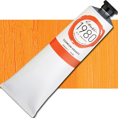Gamblin G6120 Grade Oil Color, 150ml Jumbo Tube, Cadmium Orange; Gamblin Artist's Oil Colors are crafted by hand with the well-being of artists, their work, and the environment in mind; The range of colors includes both historically accurate paints and modern, synthetically derived hues; For everything from traditional realism to contemporary abstraction, you'll find your ideal colors within the Gamblin line; UPC 729911161203 (GAMBLIN ALVIN G6120 PAINT OIL CADMIUM ORANGE)