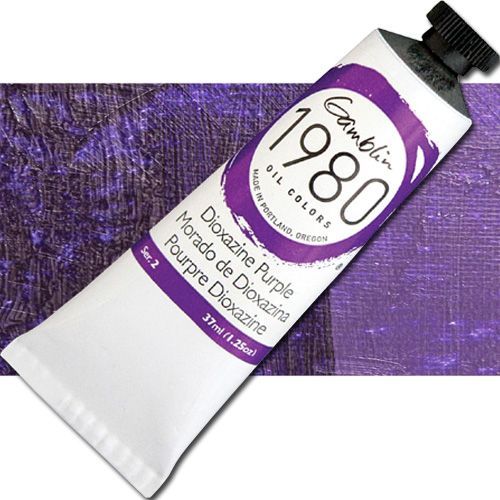 Gamblin G6260 Grade Oil Color, 150ml Jumbo Tube, Dioxazine Purple; Gamblin Artist's Oil Colors are crafted by hand with the well-being of artists, their work, and the environment in mind; The range of colors includes both historically accurate paints and modern, synthetically derived hues; For everything from traditional realism to contemporary abstraction, you'll find your ideal colors within the Gamblin line; UPC 729911162606 (GAMBLIN ALVIN G6260 PAINT OIL DIOXAZINE PURPLE)
