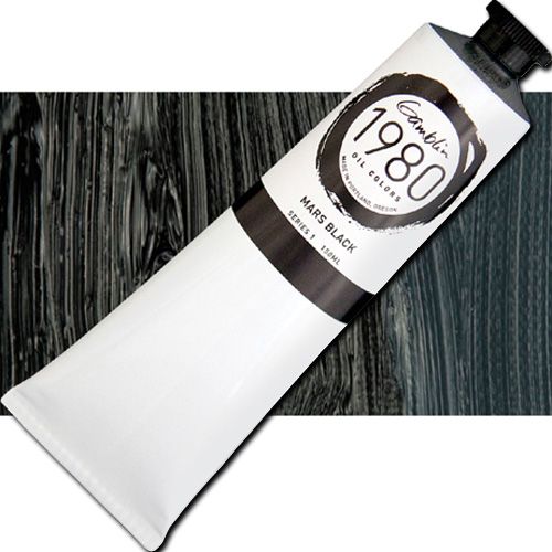 Gamblin G6430 Grade Oil Color, 150ml Jumbo Tube, Mars Black; Gamblin Artist's Oil Colors are crafted by hand with the well-being of artists, their work, and the environment in mind; The range of colors includes both historically accurate paints and modern, synthetically derived hues; For everything from traditional realism to contemporary abstraction, you'll find your ideal colors within the Gamblin line; UPC 729911164303 (GAMBLIN ALVIN G6430 PAINT OIL MARS BLACK)
