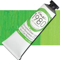 Gamblin G6500 Grade Oil Color, 150ml Jumbo Tube, Permanent Green Light; Gamblin Artist's Oil Colors are crafted by hand with the well-being of artists, their work, and the environment in mind; The range of colors includes both historically accurate paints and modern, synthetically derived hues; For everything from traditional realism to contemporary abstraction, you'll find your ideal colors within the Gamblin line; UPC 729911165003 (GAMBLIN ALVIN G6500 PAINT OIL PERMANENT GREEN LIGHT) 