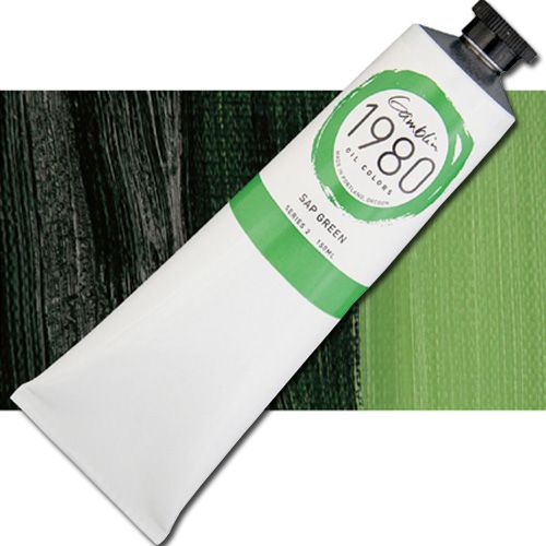 Gamblin G6661 Grade Oil Color, 150ml Jumbo Tube, Sap Green; Gamblin Artist's Oil Colors are crafted by hand with the well-being of artists, their work, and the environment in mind; The range of colors includes both historically accurate paints and modern, synthetically derived hues; For everything from traditional realism to contemporary abstraction, you'll find your ideal colors within the Gamblin line; UPC 729911166611 (GAMBLIN ALVIN G6661 PAINT OIL SAP GREEN)