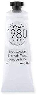 Gamblin G7810 Oil Color Paint Titanium White 37ml; Gamblin 1980 Oil Colors offer artists true color, real value, and a better student grade paint, all handcrafted here in America; These paints allow artists to use color and texture without hesitation or reservation; 37ml tube; UPC 729911178102 (GAMBLINALVIN GAMBLIN-ALVIN GAMBLING7810 ALVING7810 ALVINOILCOLORPAINT ALVIN-OILCOLORPAINT) 
