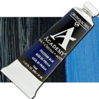 Grumbacher Academy GBT168B Oil Paint, 37 ml, Prussian Blue; Quality oil paint produced in the tradition of the old masters; The wide range of rich, vibrant colors has been popular with artists for generations; 37ml tube; Transparency rating: T=transparent; Dimensions 3.25" x 1.25" x 4.00"; Weight 0.5 lbs; UPC 014173353900 (GRUMBACHER ACADEMY GBT168B OIL PRUSSIAN BLUE) 