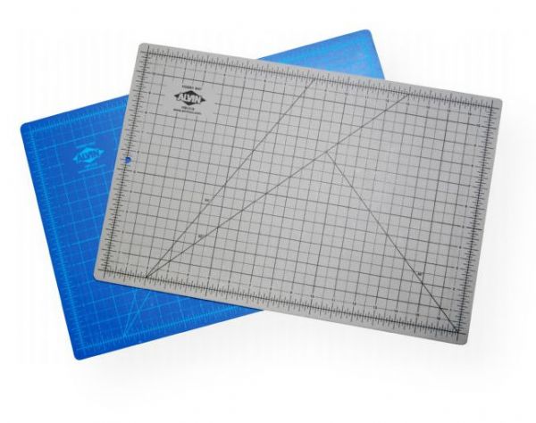 Alvin HM1824 HM Series Blue/Gray Self-Healing Hobby Mat 18 x 24; Quality self-healing and reversible cutting mats, fully numbered and gridded on both sides (.5
