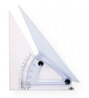 Alvin LX708K Computing  8"  Trig-Scale Adjustable Triangle; Rise and slope graduations; Inking edges on all three sides; Hot-stamped graduations; Thumbscrew locks triangle securely at desired angle; 0.12" thick, light blue, optically clear acrylic; Detailed instructions included; Shipping Weight 0.31 lb; Shipping Dimensions 8.00 x 4.00 x 0.12 inches; UPC 088354102007 (ALVINLX708K ALVIN-LX708K ARCHITECTURE DRAWING) 