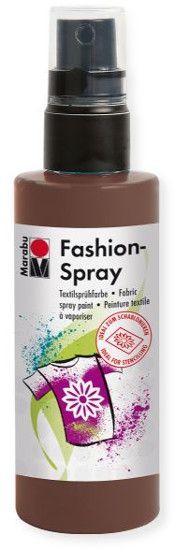 Marabu M17199050295 Fashion Spray Cocoa 100ml; Water based fabric spray paint, odorless and light fast, brilliant colors, soft to the touch; For light colored fabric with up to 20% man made fibers; After fixing washable up to 40 C; Ideal for free hand spraying, stenciling and many other techniques; EAN: 4007751659781 (MARABUM17199050295 MARABU-M17199050295 ALVINMARABU ALVIN-MARABU ALVIN-M17199050295 ALVINM17199050295) 