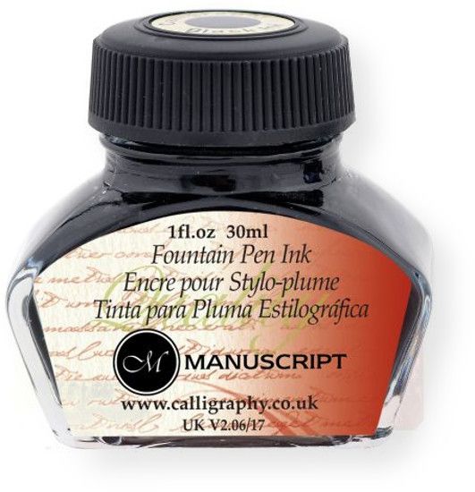 Manuscript MC0201BL Calligraphy Ink Black, Non waterproof ink; Suitable for fountain pen and dip pens; UPC 762491020119 (MANUSCRIPT-ALVIN ALVINMANUSCRIPT ALVINMC0201BL ALVIN-MC0201BL ALVININK ALVINCALLIGRAPHYINK)