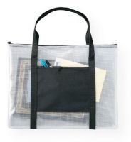 Alvin NBH1216 NBH Deluxe Series Deluxe Mesh Bag 12" x 16"; Ideal for drafting kits, drawings, artwork, documents, and much more, these bags offer visibility and protection; Durable see-through vinyl is reinforced with mesh webbing for strength; Features a zippered top, nylon carry handles, and an exterior black nylon zippered pocket that's perfect for smaller items; .75" wide gusset; UPC 088354801283 (ALVINNBH1216 ALVIN-NBH1216 NBH-DELUXE-SERIES-NBH1216 NBH1216 STORAGE ARTWORK) 