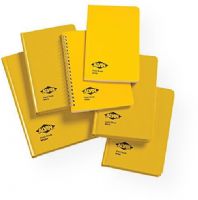 Alvin NP407 Field Book 4 5/8" x 7 1/4"; High visibility yellow color; Page size 4.625" x 7.24"; Quantity 80 Sheets or 160 pages, plus 15 pages of curve tables and practical information; Left page has blue horizontal lines, red vertical lines, six columns; Right page has 4 x 4 blue lines, red vertical center line, sixteen columns; Type Field Book; Shipping Dimensions 7.25 x 4.62 x 0.50 inches; Shipping Weight 1.00 lb; UPC 088354805595 (ALVINNP407 ALVIN-NP407 NP-407 NP/407 MEMO OFFICE) 