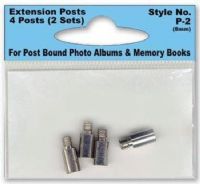 Pioneer P2 Extension Post Set; These extension posts will expand your memory books to accept additional refills; UPC: 023602600294 (ALVINP2 ALVIN-P2 ALVINPIONEER ALVIN-PIONEER  ALVINEXTENSIONPOSTSET ALVIN-EXTENSIONPOSTSET) 