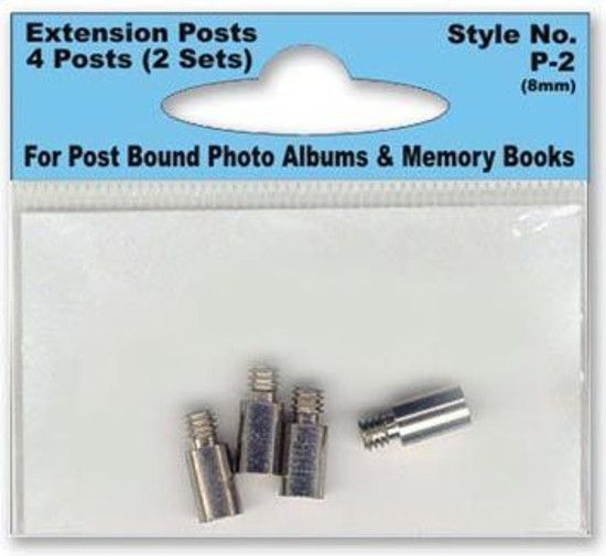 Pioneer P2 Extension Post Set; These extension posts will expand your memory books to accept additional refills; UPC: 023602600294 (ALVINP2 ALVIN-P2 ALVINPIONEER ALVIN-PIONEER  ALVINEXTENSIONPOSTSET ALVIN-EXTENSIONPOSTSET)
