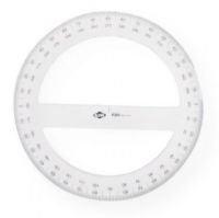 Alvin P263 Circular Protractor 8"; Made of heavy-duty 0.09" thick clear plastic; Features a full 360 degrees of die-stamped graduations in .5 degrees increments and beveled edges; Center cutout for easy lifting; Shipping Weight 0.13 lb; Shipping Dimensions 8.00 x 8.00 x 0.12 in; UPC 088354108559 (ALVINP263 ALVIN-P263 ALVIN/P263 ARCHITECTURE) 
