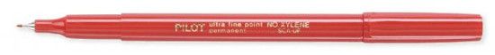 Pilot P44104 Extra Fine Point Permanent Marker Red; Marks permanently on most surfaces including glass, metal, wood, cardboard, and plastic; Ideal for use in home, office, school, crafts, and hobby activities; Low odor and xylene-free; 0.5mm tip; Red ink; UPC: 072838441041 (ALVINP44104 ALVIN-P44104 ALVINOILOT ALVIN-PILOT ALVINCROSS-PERMANENTMARKER ALVINPERMANENTMARKER)