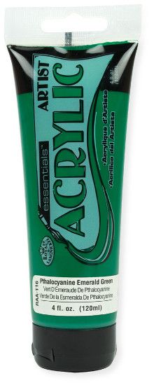 Royal & Langnickel RAA-116 Acrylic Paint 4oz Phthalocaynine Emerald Green; Quality paint developed for students and artists looking for performance at a value price; The paint has a thick creamy consistency; The colors are intense and remain bright, permanent and flexible when dry; UPC: 090672061249 (ALVINROYAL&LANGNICKEL ALVIN-ROYAL&LANGNICKEL ALVINRAA-116 ALVIN-RAA-116 ALVINACRYLICPAINT ALVIN-ACRYLICPAINT) 