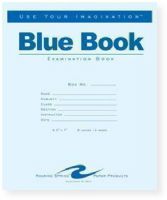Roaring Spring ROA130 Exam Blue Books 8.5" x 11" 4 Sheet; Stapled booklets with blue covers are a stand-by for student exams; 11/32" wide rules with margin; 8.5" x 11" 4 sheets;  UPC: 070972775152 (ALVINROA130 ALVIN-ROA130 ALVINROARINGSPRING ALVIN-ROARINGSPRING ALVINEXAMBLUEBOOKS ALVIN-EXAMBLUEBOOKS) 