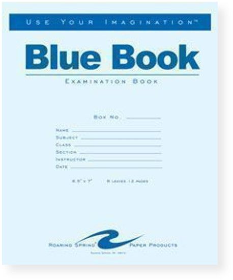 Roaring Spring ROA130 Exam Blue Books 8.5