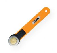 Alvin RT18 28mm Rotary Cutter; For right or left handed cutting; Use on cloth, paper, vinyl, film, and more; Retractable plastic guard for safety; Easy blade changes, two included; Shipping Weight 0.08 lb; Shipping Dimensions 8.25 x 3.5 x 0.5 in; UPC 088354800507 (ALVINRT18 ALVIN-RT18 ALVIN/RT18 TOOL CUTTER) 