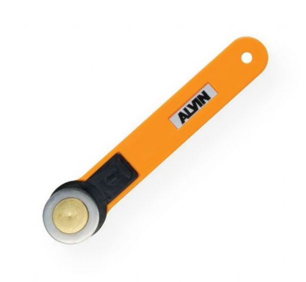 Alvin RT18 28mm Rotary Cutter; For right or left handed cutting; Use on cloth, paper, vinyl, film, and more; Retractable plastic guard for safety; Easy blade changes, two included; Shipping Weight 0.08 lb; Shipping Dimensions 8.25 x 3.5 x 0.5 in; UPC 088354800507 (ALVINRT18 ALVIN-RT18 ALVIN/RT18 TOOL CUTTER)