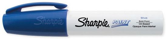 Sharpie SN35566 Oil Paint Marker Bold Blue; Permanent, oil based opaque paint markers mark on light and dark surfaces; Use on virtually any surface, metal, pottery, wood, rubber, glass, plastic, stone, and more; Quick drying, and resistant to water, fading, and abrasion; Xylene free; UPC: 071641355668 (SHARPIESN35566 SHARPIE-SN35566 SHARPIEALVIN SHARPIE-ALVIN ALVINSN35566 ALVINSN35566)