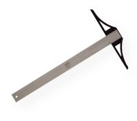Alvin S/S18 S/S Series 18" Stainless Steel Professional T-Square; Features a 1.5" wide spring-tempered stainless steel blade and black cast aluminum head, securely riveted; No graduations; Head is 11.5" wide and blade is 1.2mm thick; Precision-made for accuracy, durability, and longevity; 18" long; Shipping Weight 0.75 lb; Shipping Dimensions 20.00 x 12.00 x 0.25 in; UPC 088354062202 (ALVINSS18 ALVIN-SS18 S/S-SERIES-S/S18 ALVIN-SS18 DRAWING ARCHITECTURE) 