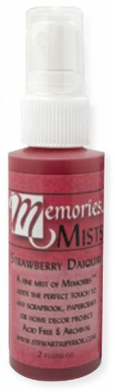 Memories SSMMSD Mist Spray Ink Strawberry Daiquiri; A fine mist of these inks add a gorgeous layer of color or iridescence to any fashion, art, or papercraft project; Acid free and archival; 2 ounces spritzers; UPC 294777100142 (MEMORIESALVIN MEMORIES-ALVIN MEMORIESSSMMSD ALVINSSMMSD ALVINASPRAYINK ALVIN-SPRAYINK) 