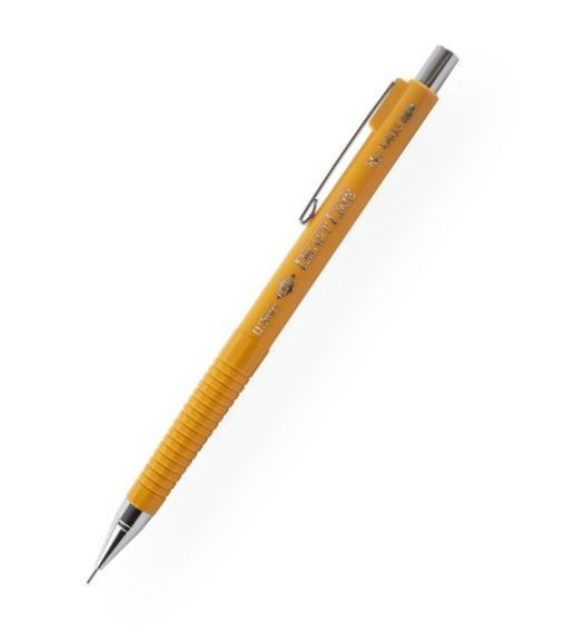 Alvin XA03 Draft-Line Mechanical Pencil .3mm; Economical yet durable, these pencils feature a cushion point for comfortable writing control and minimal lead breakage; Ideal for both drafting and general writing; The 4mm long stainless steel lead sleeve supports the lead and provides drawing accuracy even with thick straightedges; Built-in eraser under cap; Yellow barrel; Supplied with HB Degree lead; UPC 088354255055 (ALVINXA03 ALVIN-XA03 DRAFT-LINE-XA03 WRITING DRAFTING ARCHITECTURE)