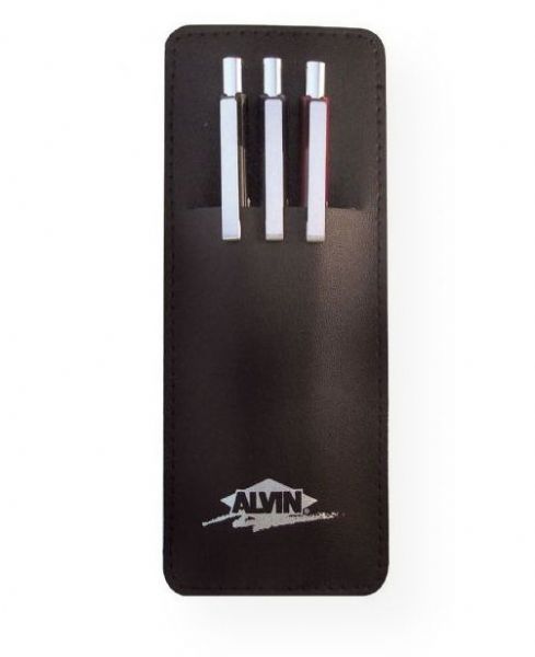 Alvin XA579C Draft-Line Mechanical Pencil Set; Economical yet durable, these pencils feature a cushion point for comfortable writing control and minimal lead breakage; Ideal for both drafting and general writing; The 4mm long stainless steel lead sleeve supports the lead and provides drawing accuracy even with thick straightedges; Built-in eraser under cap; Contains 1 each .5, .7, .9mm; Shipping Weight 0.23 lb; UPC 088354255307 (ALVINXA579C ALVIN-XA579C DRAFT-LINE-XA579C DRAWING PENCIL)