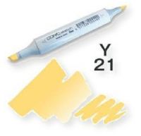 Copic Y21-C Buttercup Yellow Marker; Copic markers are fast drying, double ended markers; They are refillable, permanent, non toxic, and the alcohol based ink dries fast and acid free; Their outstanding performance and versatility have made Copic markers the choice of professional designers and papercrafters worldwide; EAN: 4511338001813 (COPICY21-C COPIC-Y21-C ALVINY21-C ALVIN-Y21-C COPICMARKER ALVINMARKER) 