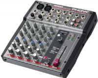 Phonic AM 220 Two-Mic/Line 2-Stereo Input Compact Mixer , Audiophile-quality & ultra low noise, Two balanced Mic/Line inputs with 3-band EQ, Two stereo inputs with 3-band EQ, One stereo AUX return, Post-fader EFX send on every input, Global +48V phantom power, Peak and VU Metering, Peak indicators on each mono input channel (AM220 AM-220) 