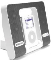 Polk Audio AM2208-A miDock Portfolio iPod Speaker System, White, Ultra compact portable audio player, Compatible with all iPod models (iPod shuffle & iPhone uses auxiliary input), High efficiency digital amplification, Auxiliary Input for use with other audio sources like computer, portable CD player, etc., Charges your iPod when docked (AM2208A AM2208 AM-2208-A AM 2208 PLKAM2208A)
