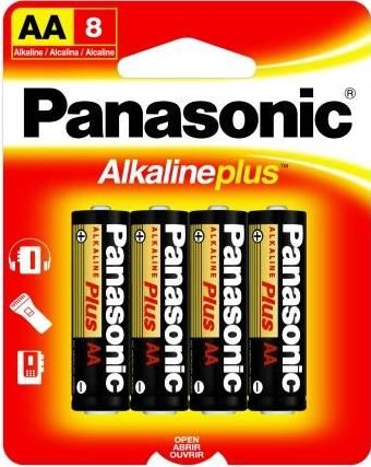 Panasonic AM-3PA/8B AA Alkaline Plus Battery 8 Pack, Hi-quality batteries ideal for use in your everyday electronics, Alkaline Plus batteries provide long-lasting performance in everyday devices such as portable CD players, shavers, radios, smoke alarms and pagers, giving you a dependable solution for the products you rely on, UPC 073096300293 (AM3PA8B AM3PA/8B AM-3PA8B AM-3PA-8B AM-3PA)