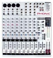 Phonic AM 442D Non-powered Mixer, Audiophile-quality & ultra low noise, 4 Mic/Line channels with inserts and phantom power, 4 stereo channels with 4-band EQ, 3-band EQ with swept mid-range plus low cut on each mono channel (AM442D AM-442D AM 442) 