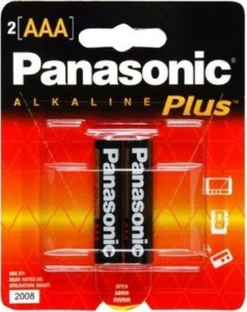 Panasonic AM-4PA/2B AAA Alkaline Plus Battery 2 Pack, Hi-quality batteries ideal for use in your everyday electronics, Alkaline Plus batteries provide long-lasting performance in everyday devices such as portable CD players, shavers, radios, smoke alarms and pagers, giving you a dependable solution for the products you rely on, UPC 073096300040 (AM4PA2B AM4PA/2B AM-4PA2B AM-4PA-2B AM-4PA)