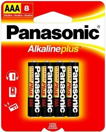 Panasonic AM-4PA/8B AAA Alkaline Plus Battery 8 Pack, Hi-quality batteries ideal for use in your everyday electronics, Alkaline Plus batteries provide long-lasting performance in everyday devices such as portable CD players, shavers, radios, smoke alarms and pagers, giving you a dependable solution for the products you rely on, UPC 073096300439 (AM4PA8B AM4PA/8B AM-4PA8B AM-4PA-8B AM-4PA)
